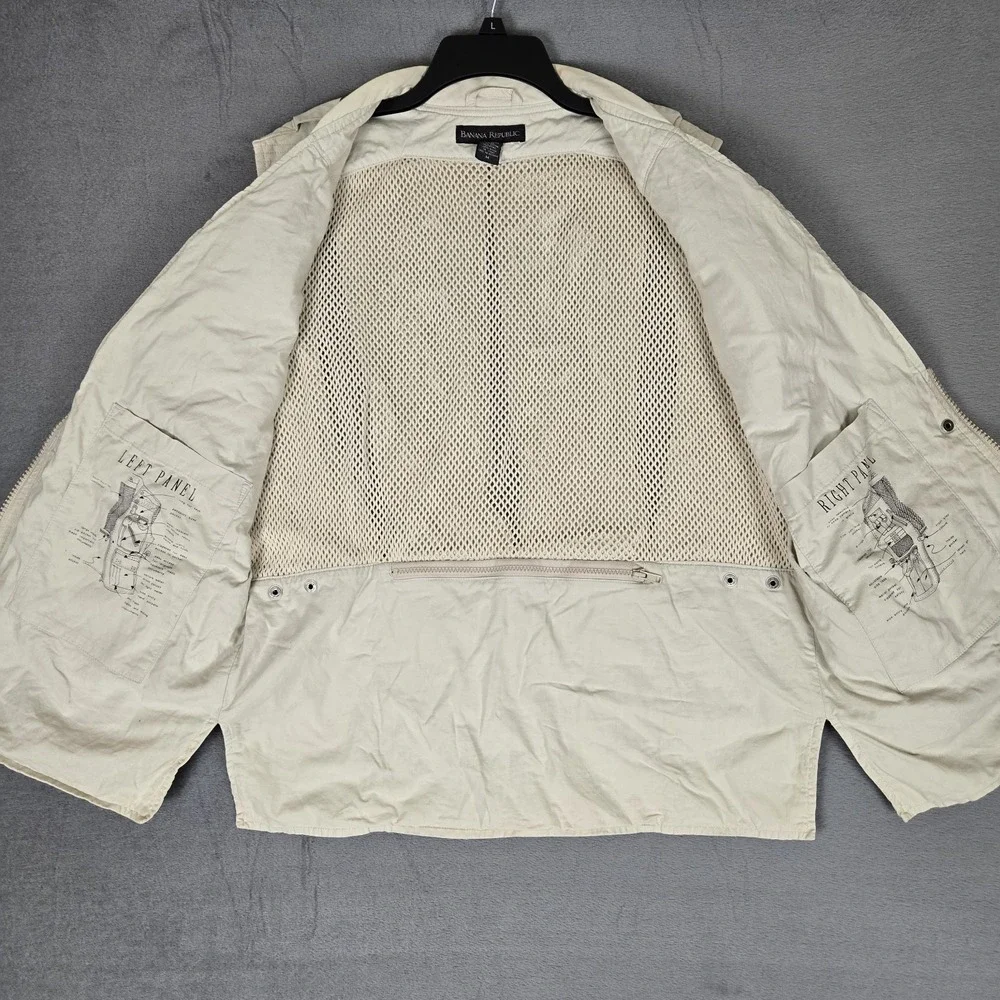 Vintage Banana Republic Vest Mens Medium Safari Photography Shooting Fishing